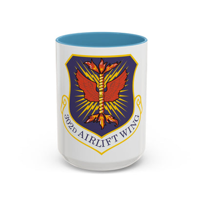302d Airlift Wing (U.S. Air Force) Accent Coffee Mug