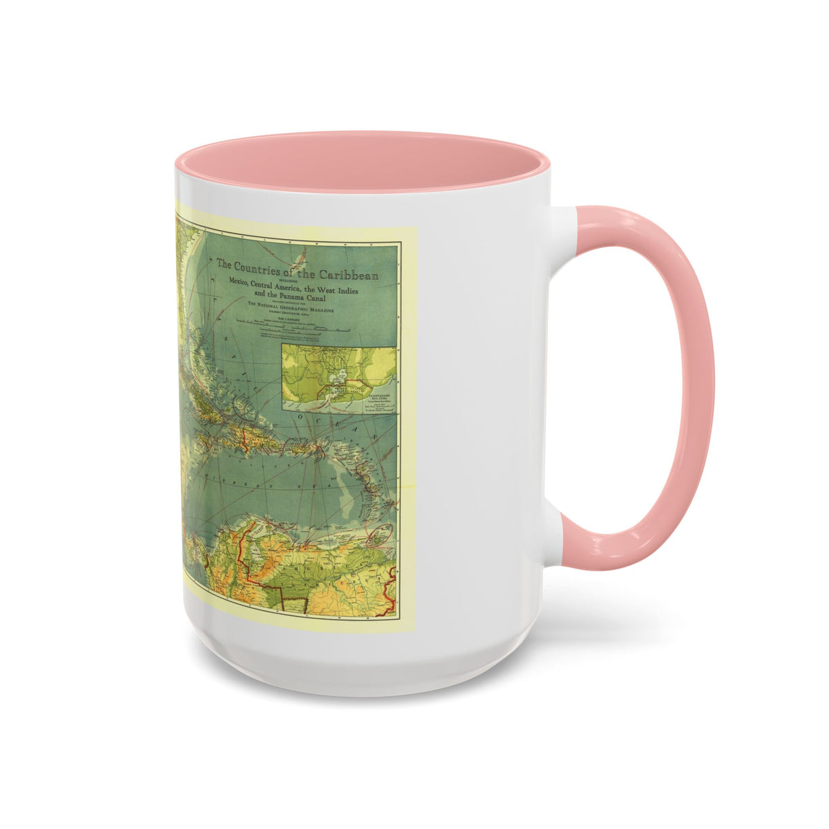 Central America and the West Indies (1922) (Map) Accent Coffee Mug