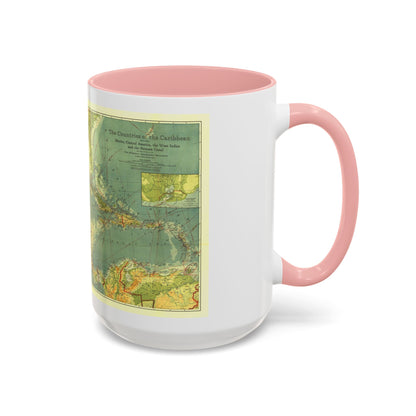 Central America and the West Indies (1922) (Map) Accent Coffee Mug