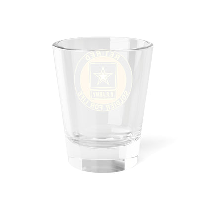 Verre à liqueur avec badge d'identification de service à la retraite (armée américaine) 1,5 oz