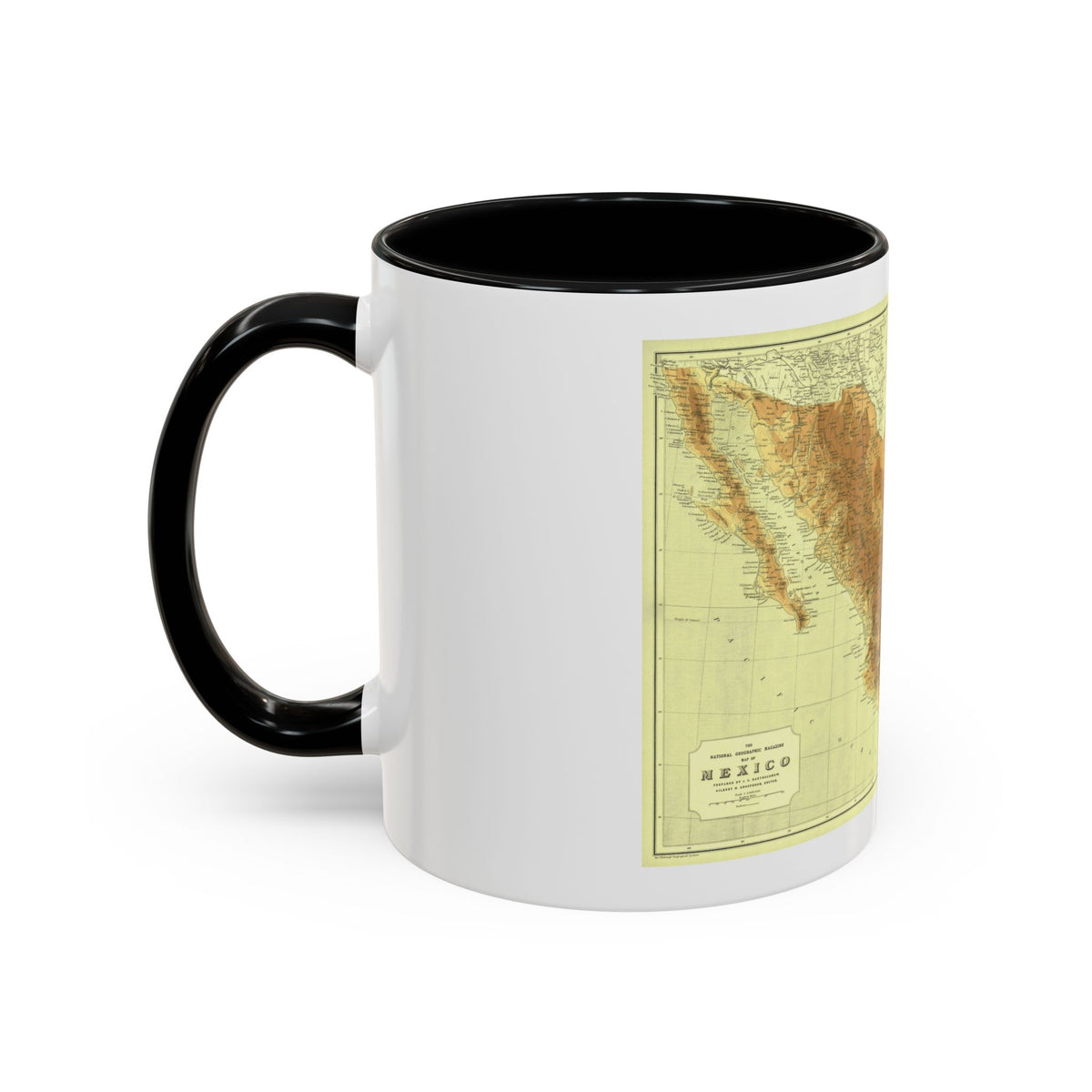 Central America & Mexico (1911) (Map) Accent Coffee Mug