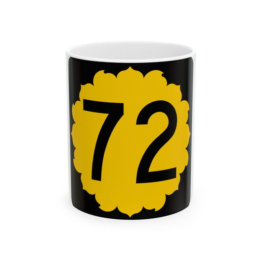 K-72 (Kansas) (Road Sign) White Coffee Mug
