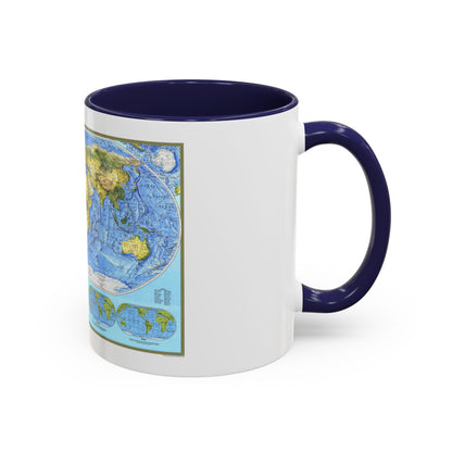World Map - Physical (1994) (Map) Accent Coffee Mug
