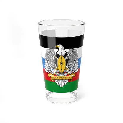 South Sudan Independence Day flag (South Sudan) Pint Glass 16oz