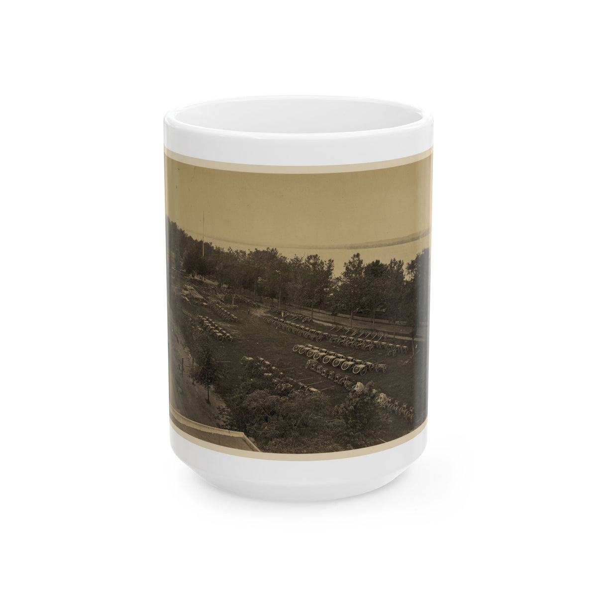 Arsenal Yard, Washington, D.C., From Roof Of Model Arsenal (U.S. Civil War) White Coffee Mug