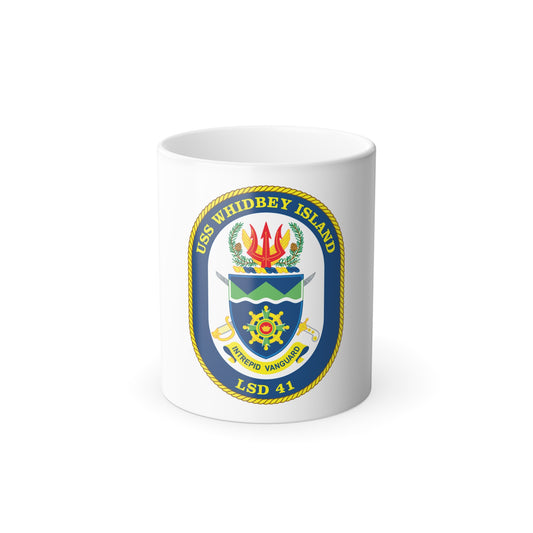 USS Whidbey Island LSD 41 (U.S. Navy) Color Changing Mug 11oz