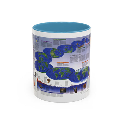 World Map - Physical Earth 2 (1998) (Map) Accent Coffee Mug