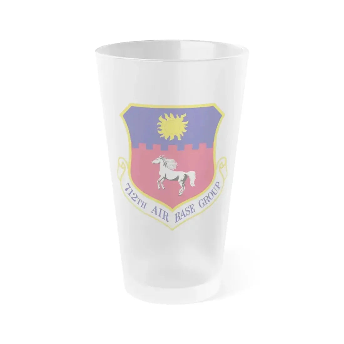 712th Air Base Group (U.S. Air Force) Frosted Pint Glass 16oz Default Title - Go Mug Yourself