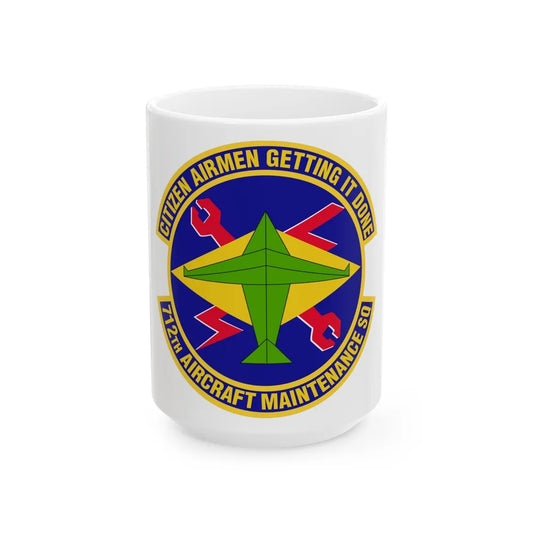 712th Aircraft Maintenance Squadron (U.S. Air Force) White Coffee Mug-15oz-Go Mug Yourself