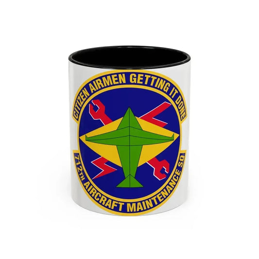 712th Aircraft Maintenance Squadron (U.S. Air Force) Accent Coffee Mug 11oz Black - Go Mug Yourself