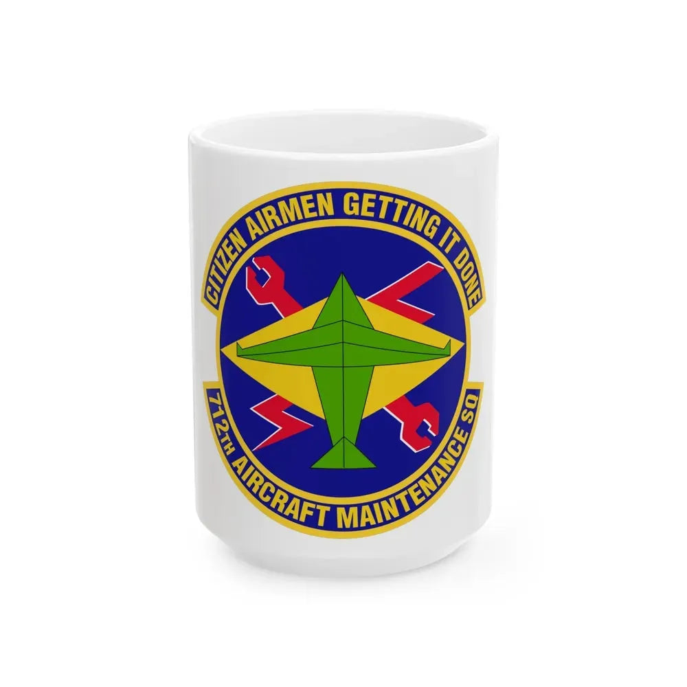 712th Aircraft Maintenance Squadron (U.S. Air Force) White Coffee Mug 15oz - Go Mug Yourself