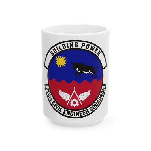 712th Civil Engineer Squadron (U.S. Air Force) White Coffee Mug-15oz-Go Mug Yourself