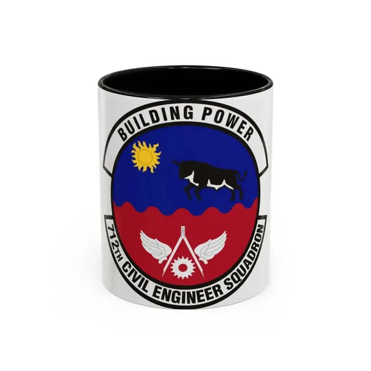 712th Civil Engineer Squadron (U.S. Air Force) Accent Coffee Mug 11oz Black - Go Mug Yourself