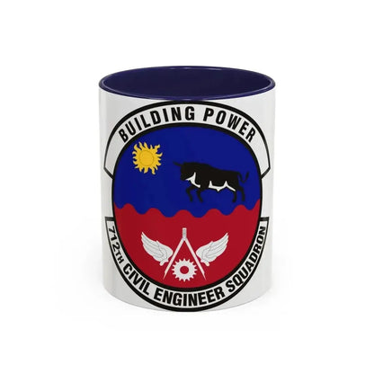 712th Civil Engineer Squadron (U.S. Air Force) Accent Coffee Mug 11oz Navy - Go Mug Yourself