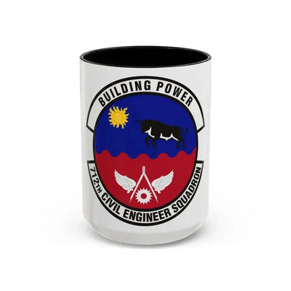 712th Civil Engineer Squadron (U.S. Air Force) Accent Coffee Mug 15oz Black - Go Mug Yourself