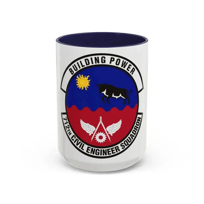 712th Civil Engineer Squadron (U.S. Air Force) Accent Coffee Mug 15oz Navy - Go Mug Yourself