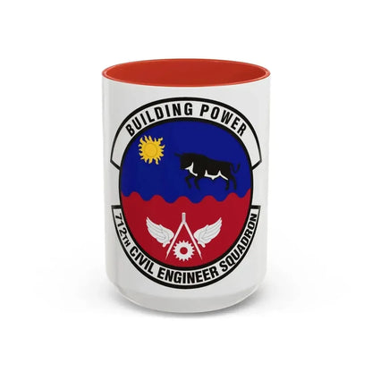 712th Civil Engineer Squadron (U.S. Air Force) Accent Coffee Mug 15oz Red - Go Mug Yourself