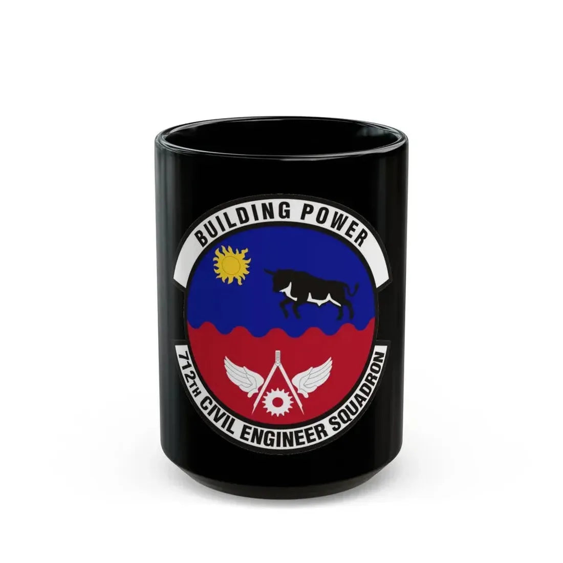 712th Civil Engineer Squadron (U.S. Air Force) Black Coffee Mug 15oz - Go Mug Yourself