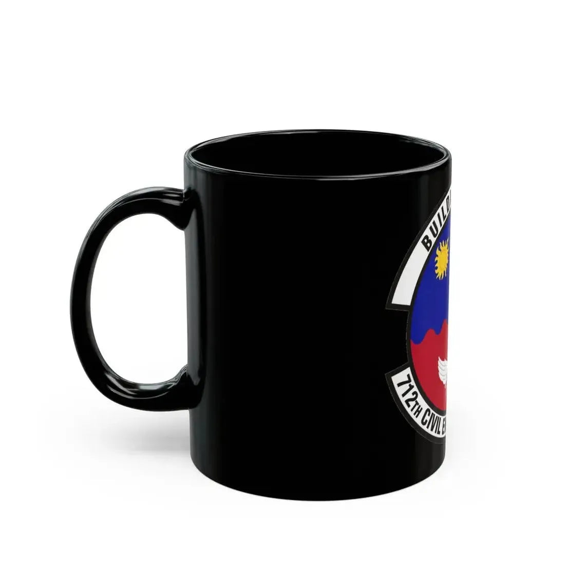 712th Civil Engineer Squadron (U.S. Air Force) Black Coffee Mug - Go Mug Yourself