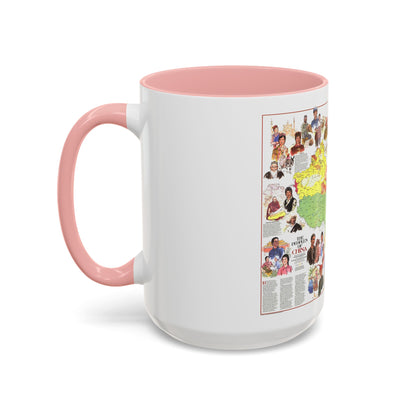 China - The Peoples (1980) (Map) Accent Coffee Mug