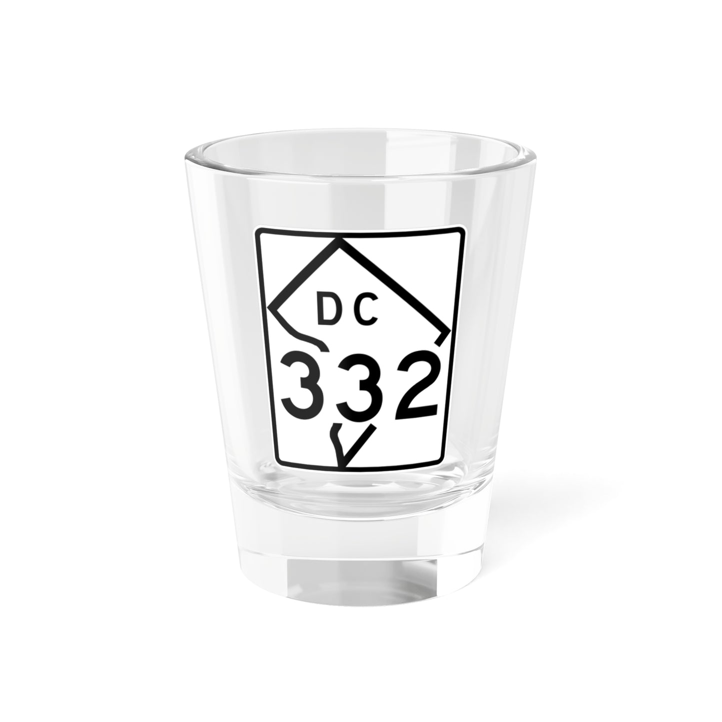 DC-332 (Washington D.C.) (Road Sign) Shot Glass 1.5oz