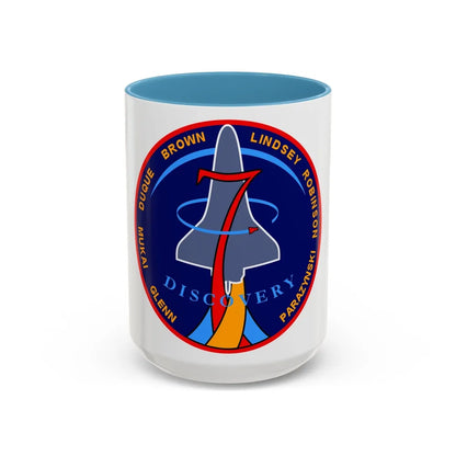 STS 95 (NASA) Accent Coffee Mug-15oz-Light Blue-Go Mug Yourself