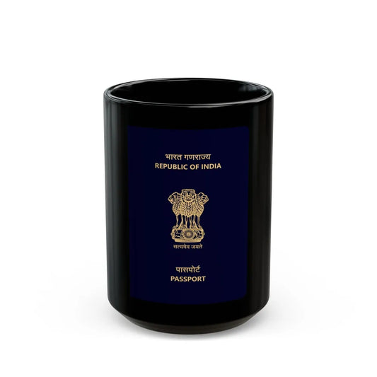 Indian Passport - Black Coffee Mug-15oz-Go Mug Yourself