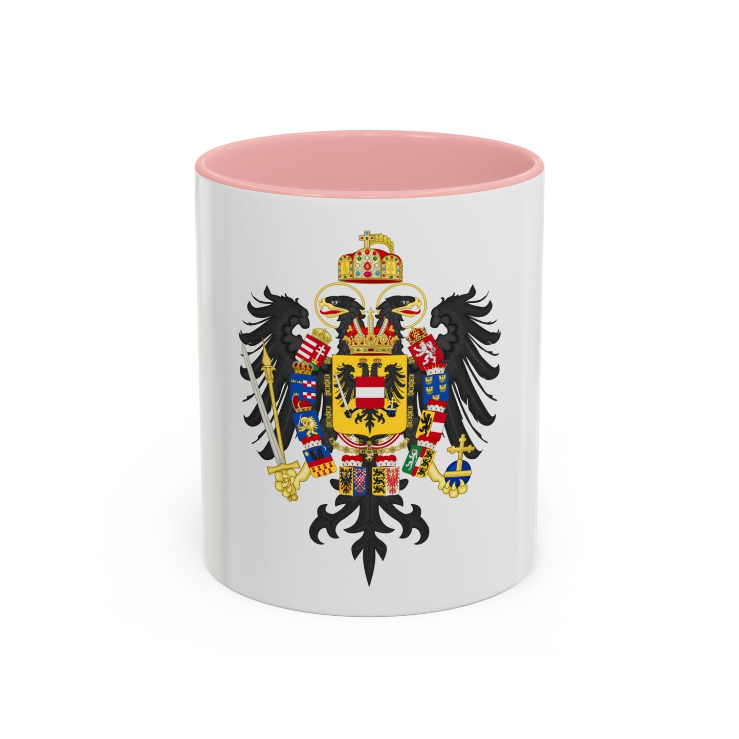 Middle Coat of Arms of Francis II, Holy Roman Emperor (1804-1806) - Accent Coffee Mug