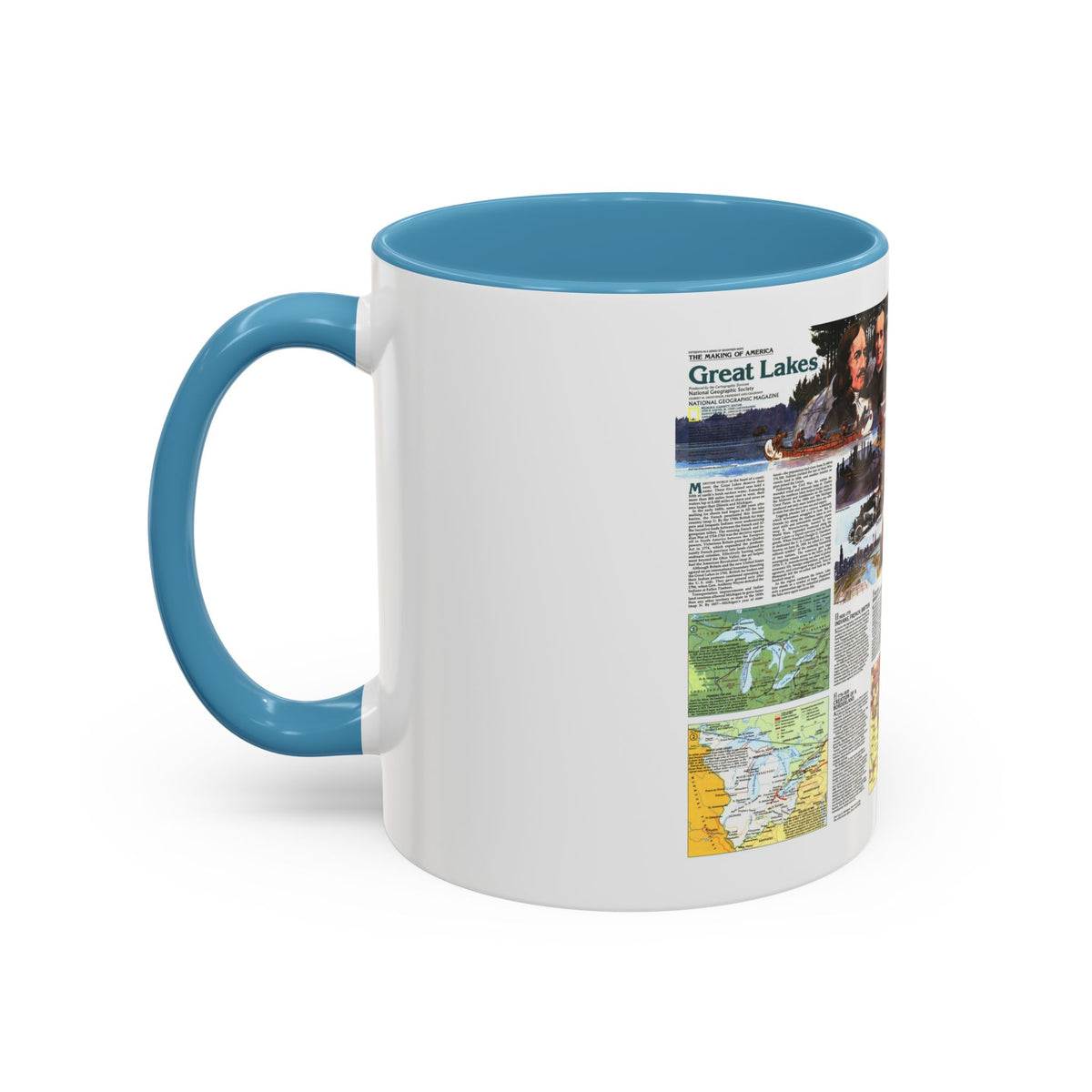 Canada - The Great Lakes 2 (1987) (Map) Accent Coffee Mug