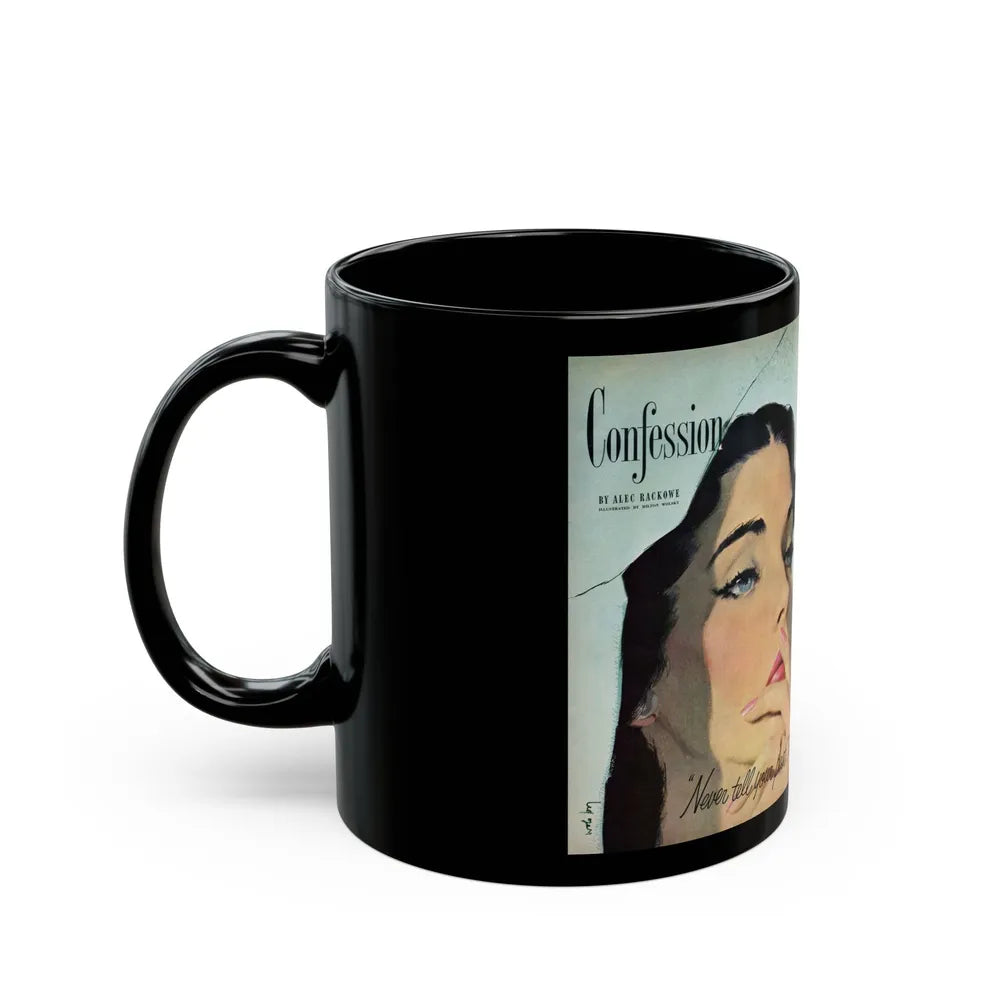 Confession, Redbook magazine, June 1951 - Black Coffee Mug-Go Mug Yourself