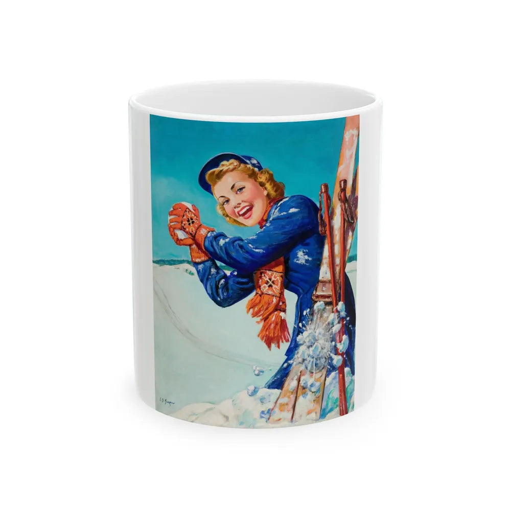 Fun on the Slopes - White Coffee Mug-11oz-Go Mug Yourself