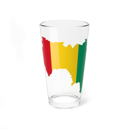 Flag map of Guinea (Guinea) Pint Glass 16oz