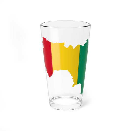 Flag map of Guinea (Guinea) Pint Glass 16oz