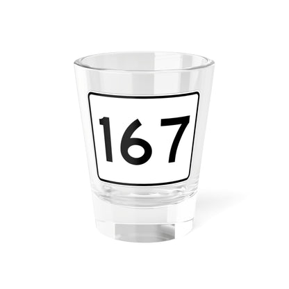 MA Route 167 (Massachusetts) (Road Sign) Shot Glass 1.5oz