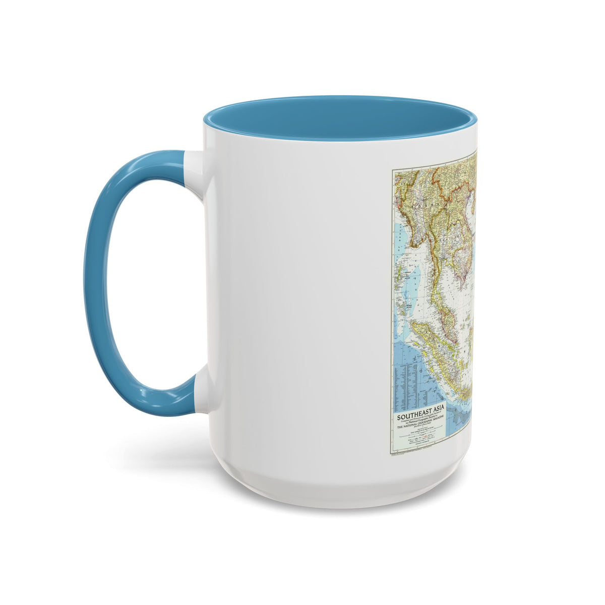 Asia - Southeast (1955) (Map) Accent Coffee Mug