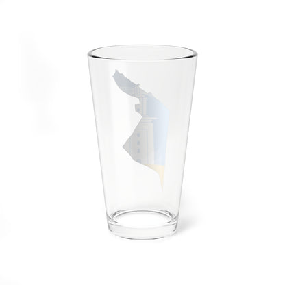 Flag map of Alexandria (Egypt) Pint Glass 16oz