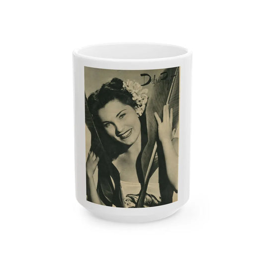 Debra Paget #607 (Vintage Female Icon) White Coffee Mug-15oz-Go Mug Yourself