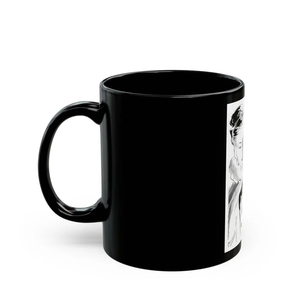 Bourjois Mais Oui advertisement, 1946 - Black Coffee Mug-Go Mug Yourself