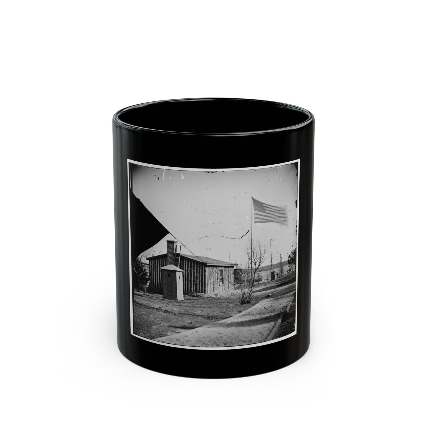 City Point, Va. Rear View Of Gen. Ulysses S. Grant's Headquarters (U.S. Civil War) Black Coffee Mug