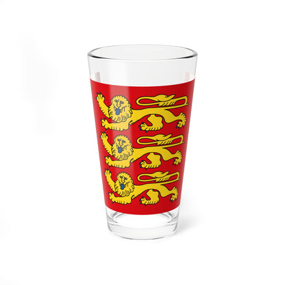 Flag of Normandie three-leopard version (France) Pint Glass 16oz