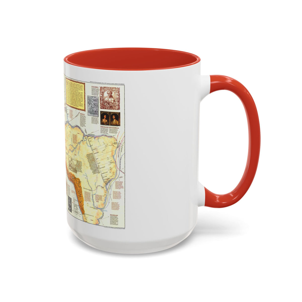 Americas - Spain in the (1992) (Map) Accent Coffee Mug