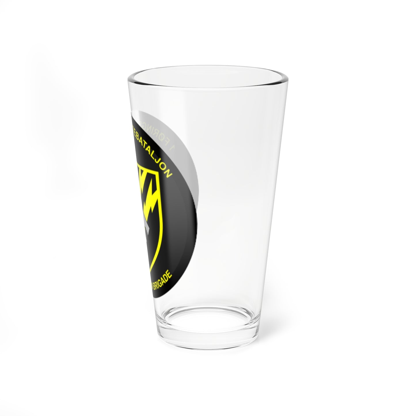 Emblem for the Danish 1 Brigade Staff (Denmark) (Coat of Arms) Pint Glass 16oz