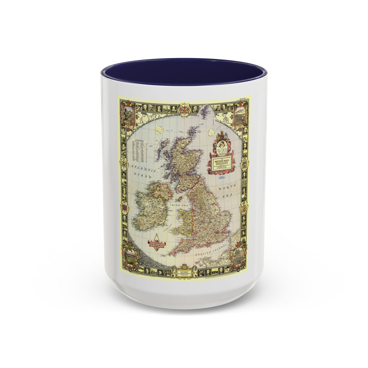 British Isles (1949) (Map) Accent Coffee Mug