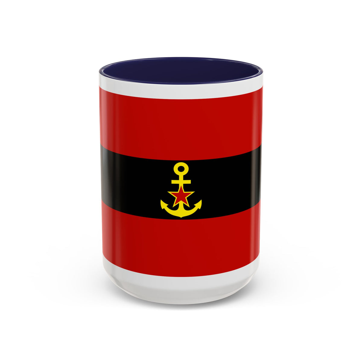 Naval Ensign of Albania 1946 to 1954 - Accent Coffee Mug