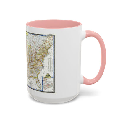 USA - The United States (1951) (Map) Accent Coffee Mug