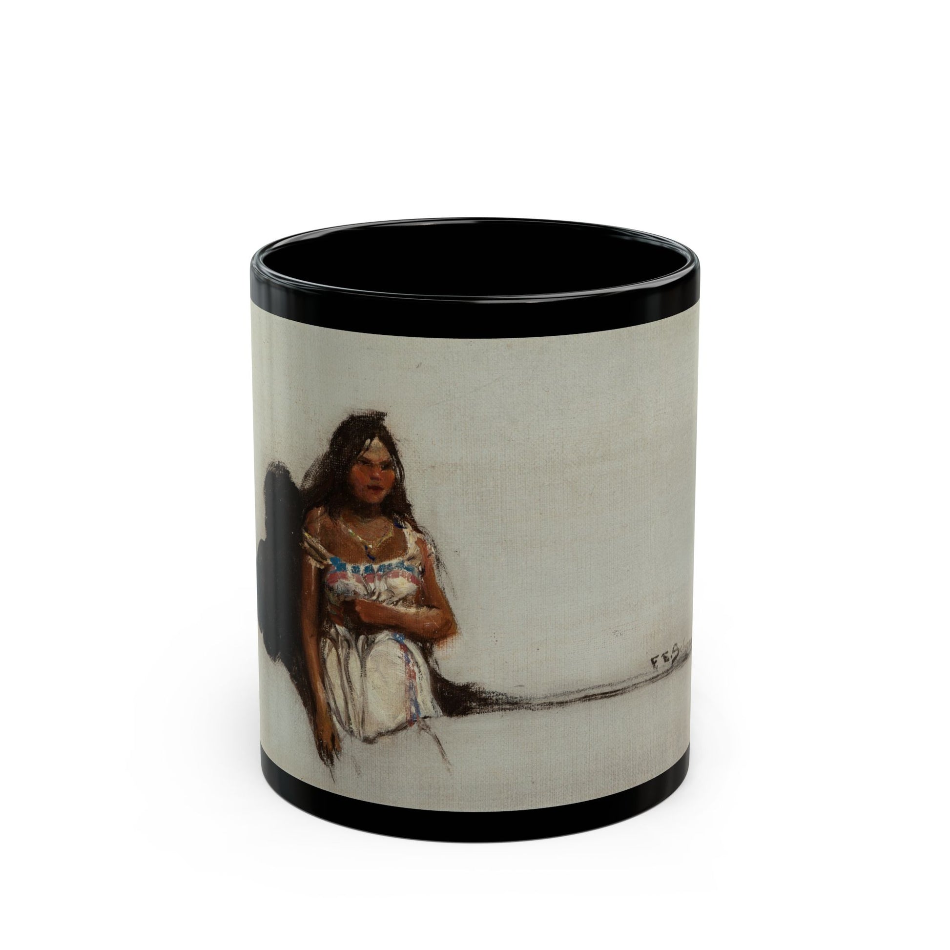 Captain Innencio, McClure's Magazine interior illustration, February 1911 - Black Coffee Mug-11oz-Go Mug Yourself