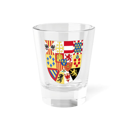 Greater Royal Arms of Spain 1931-Escutcheon of France (Spain) (Coat of Arms) Shot Glass 1.5oz