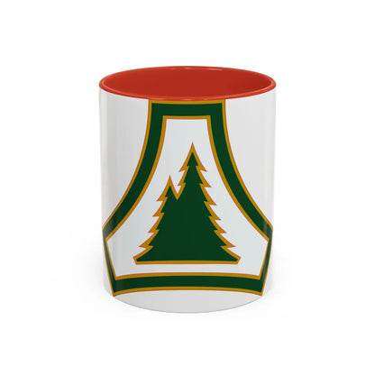 Fort McCoy (U.S. Army) Accent Coffee Mug-11oz-Red-Go Mug Yourself