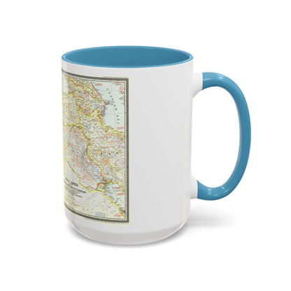 Middle East - Bible Lands and the Cradle of Western Civilization (1946) (Map) Accent Coffee Mug