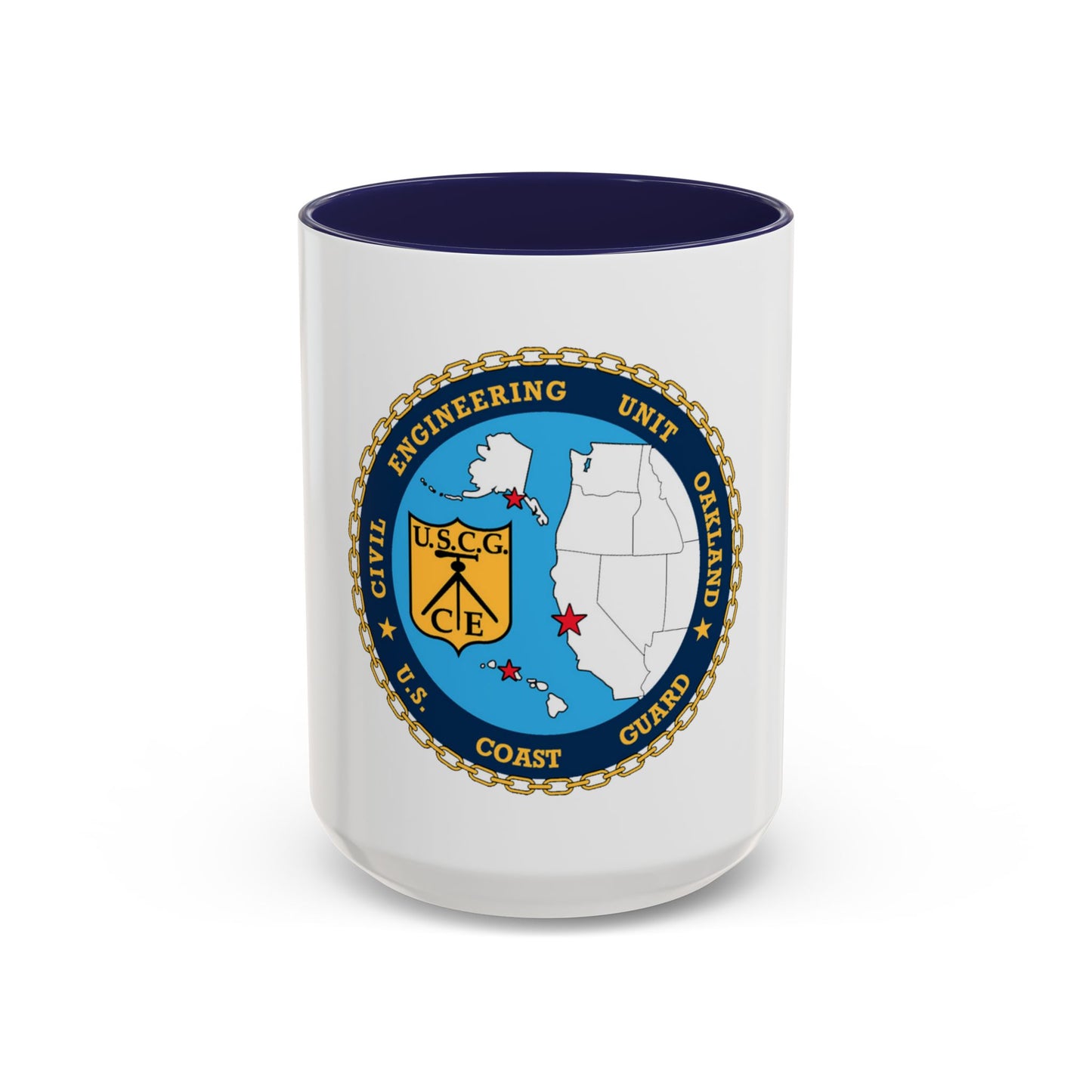 USCG Civil Eng Unit Oakland (U.S. Coast Guard) Accent Coffee Mug